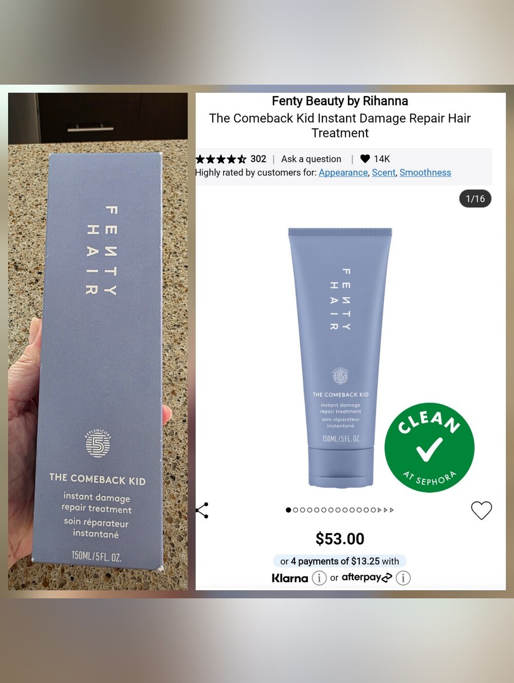 Fenty Beauty The Comeback Kid Instant Damage Repair Treatment